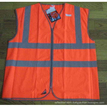 100%polyester High visibility reflective safety vest